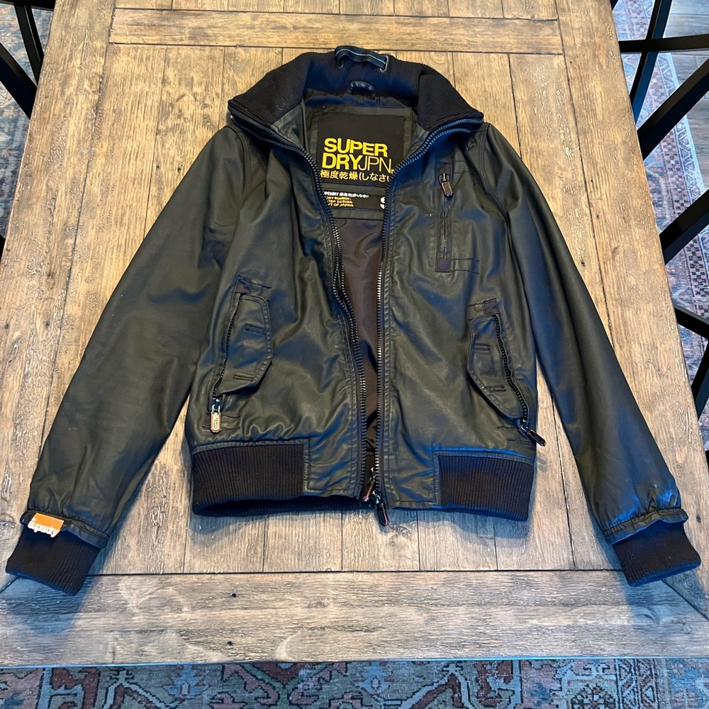 Superdry Japan Black Bomber Jacket size small